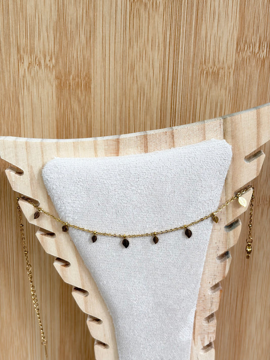 Leaf anklet pair