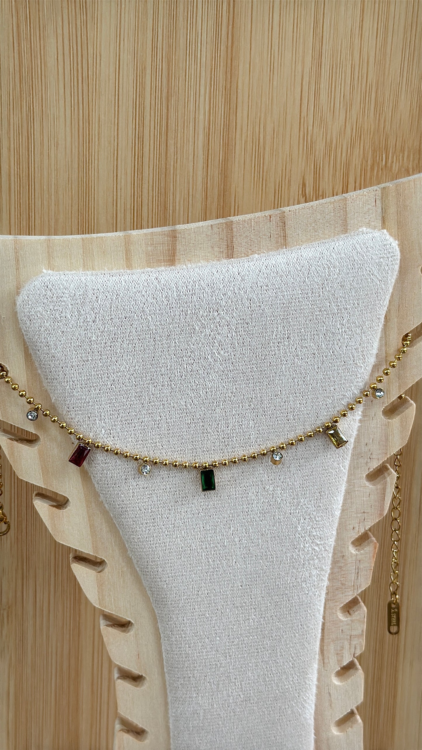 Multi Stone Anklets pair