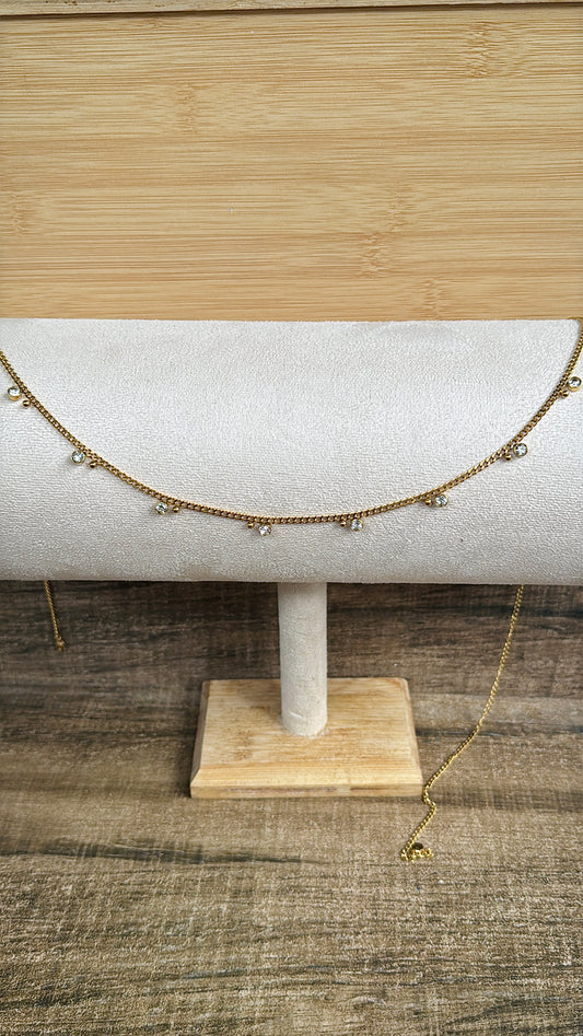 Crystal drop waist chains