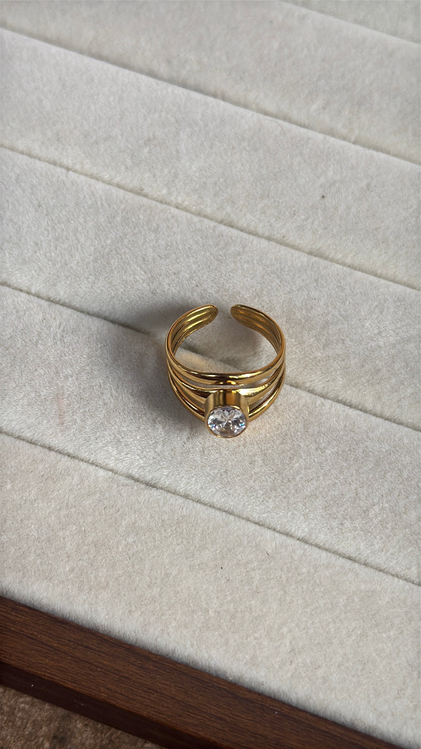 White stone ring