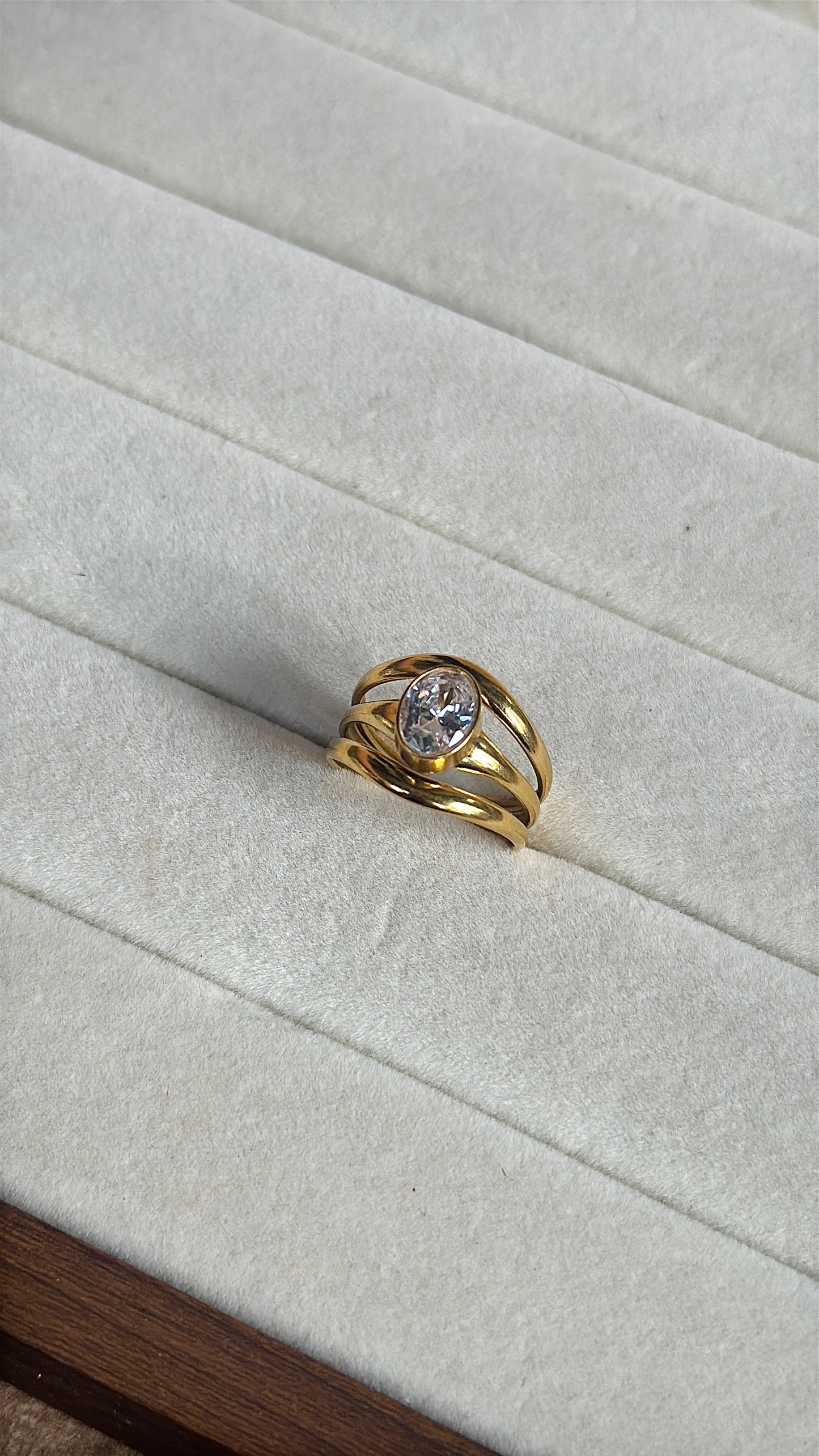 White stone ring