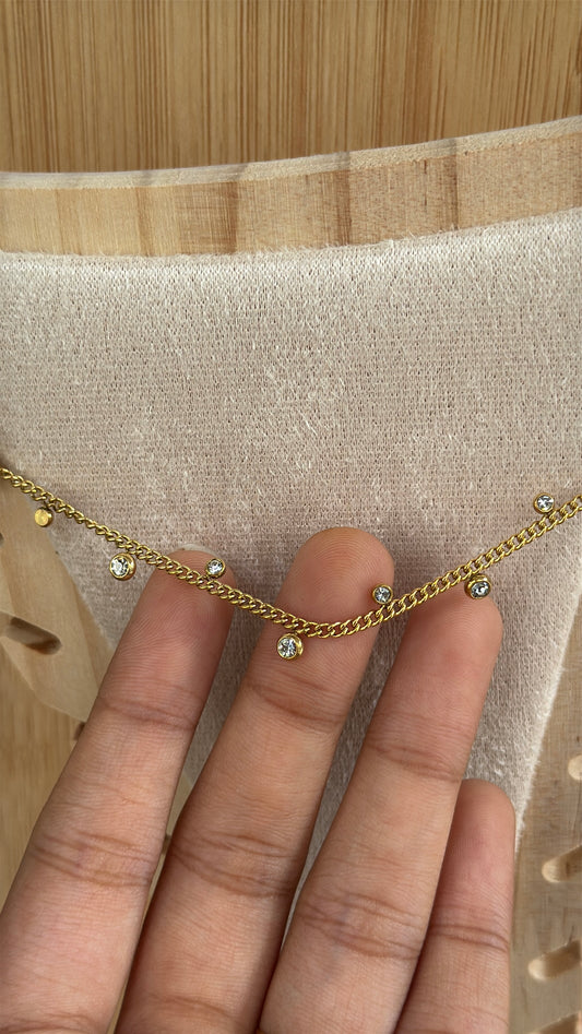 Simple stone anklet