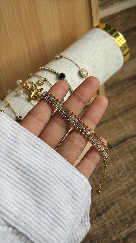 Double layer bracelet