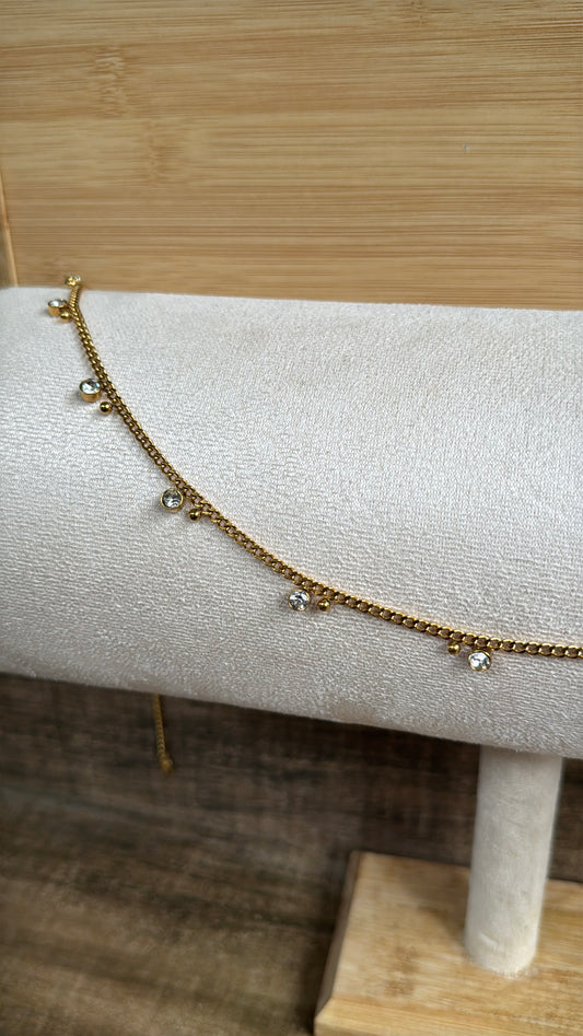 Crystal drop waist chains