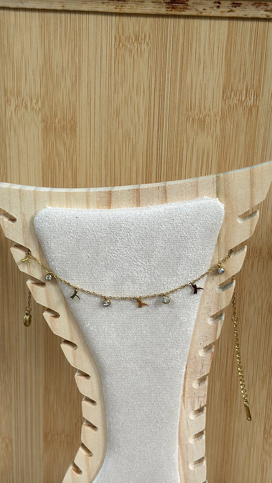 Butterfly anklet pair